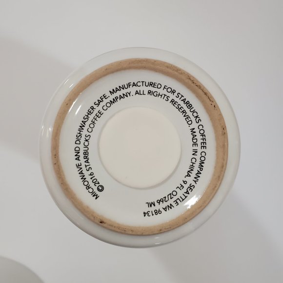 Starbucks Ceramic White Travel To Go Tumbler. NWOT. 2016.‎ 9 OZ. Set of 2. - Picture 3 of 3